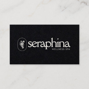 Earthy Elegance Logo Beauty, Wellness, Spa Rust Business Card