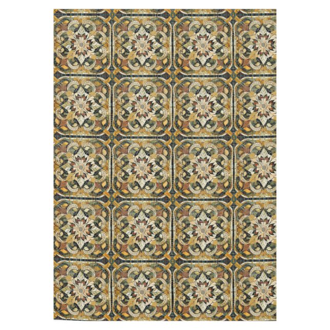 Earthy Elegance Mosaic  Tablecloth (Front)