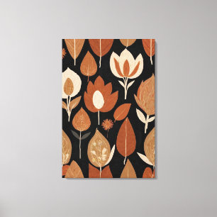 Earthy Elegance: Terracotta & Beige Art Canvas Print