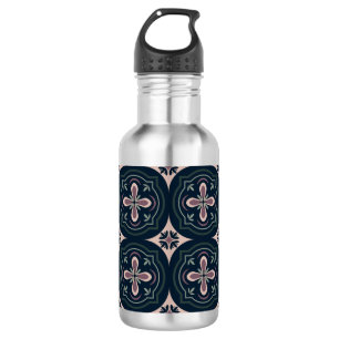 Earthy Floral Geometric Tiles 532 Ml Water Bottle