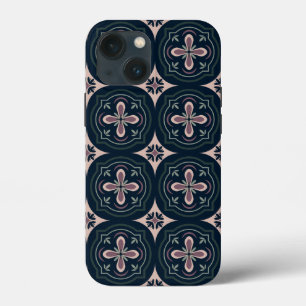 Earthy Floral Geometric Tiles iPhone 13 Mini Case