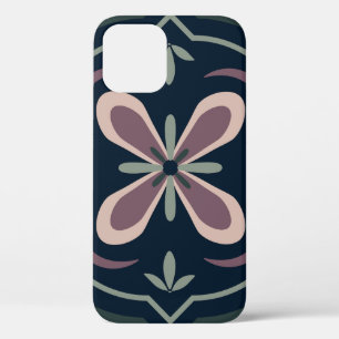 Earthy Floral Geometric Tiles iPhone 12 Case
