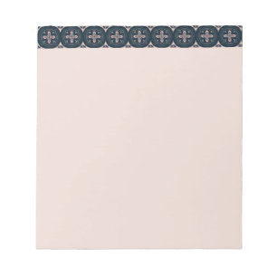 Earthy Floral Geometric Tiles Notepad