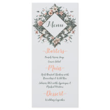 Earthy Floral Vine Menu