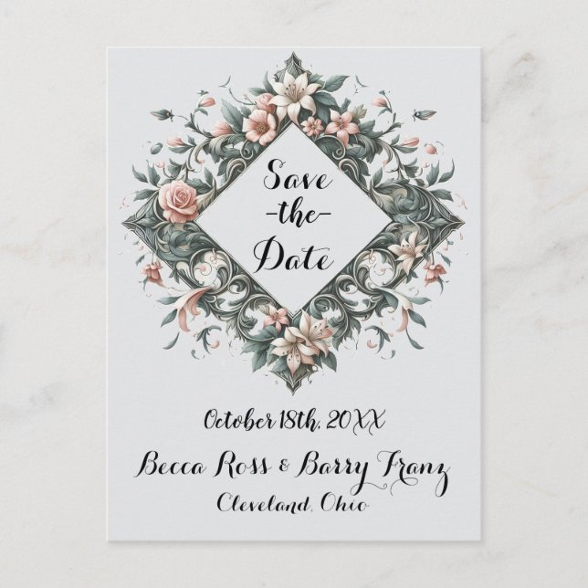 Earthy Floral Vine Postcard (Front)