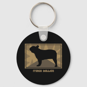 Earthy French Bulldog Key Ring