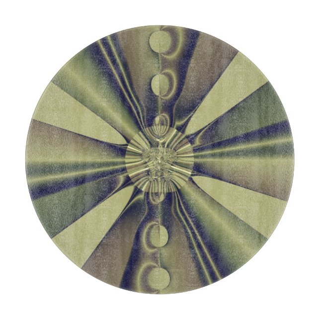 Earthy Geometric Abstract Modern Art Cutting Board (Front)