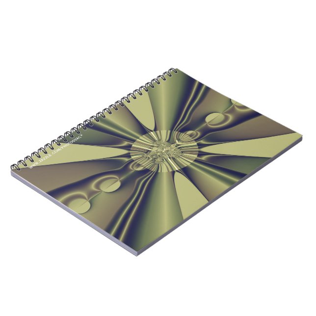 Earthy Geometric Abstract Modern Art Notebook (Left Side)