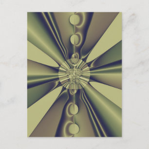 Earthy Geometric Abstract Modern Art Postcard