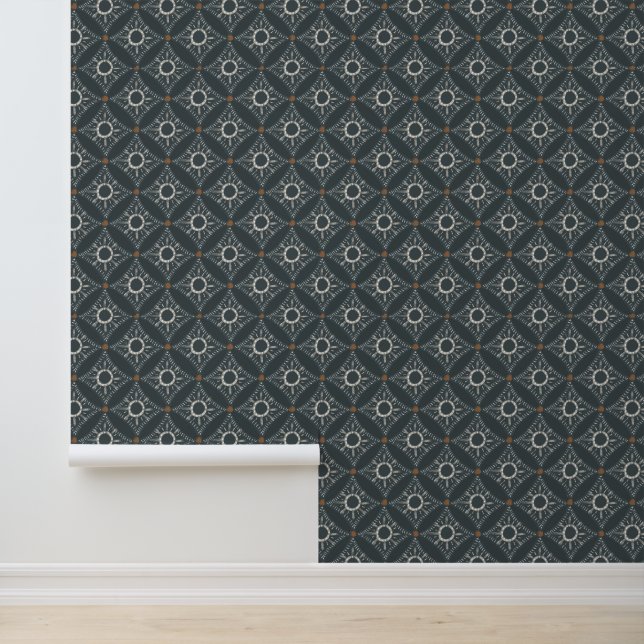 Earthy Geometric Bohemian Wallpaper (Application)