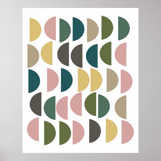 Earthy Geometric Design with Modern Aesthetic Poster (Front)