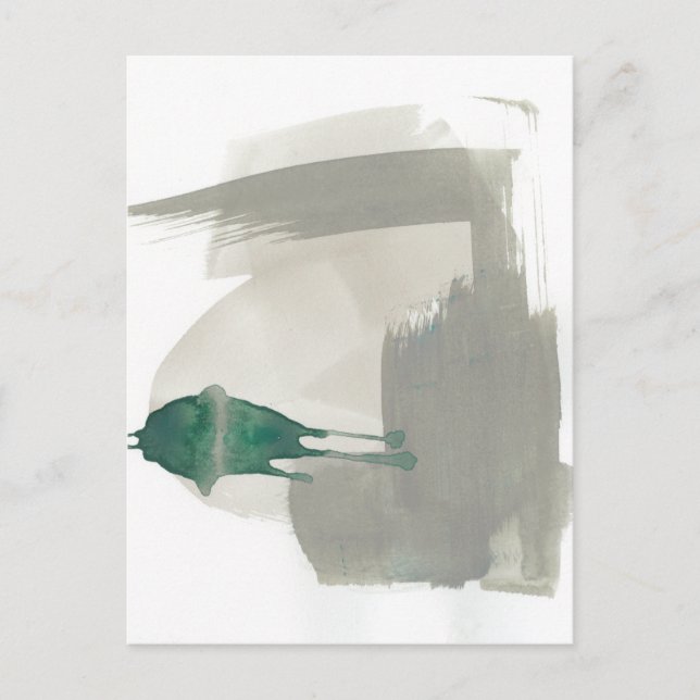 Earthy Gestures - Grey and Green Postcard (Front)