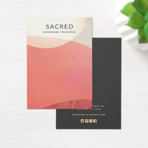 Earthy Gold Terracotta Abstract Earring Display