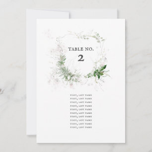 Earthy Greenery Watercolor Individual Table # Card