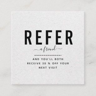Earthy Grey Kraft Paper Modern Minimalist Add Logo Referral Card