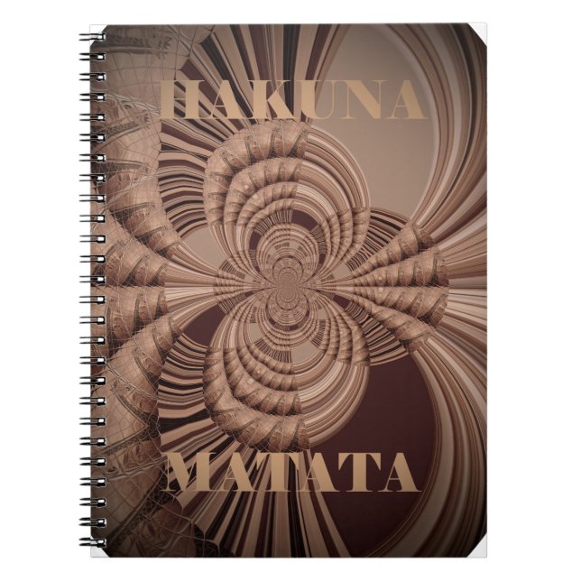 Earthy Hakuna Matata Art Print Notebook (Front)