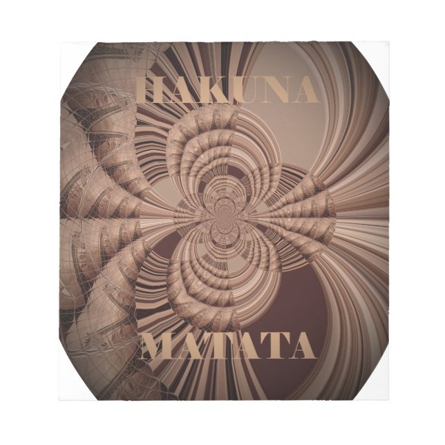 Earthy Hakuna Matata Art Print Notepad (Front)