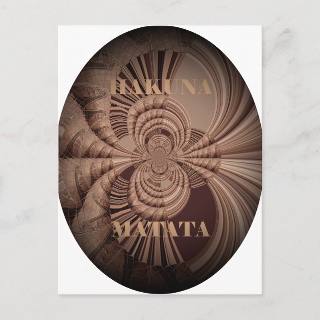 Earthy Hakuna Matata Art Print Postcard (Front)