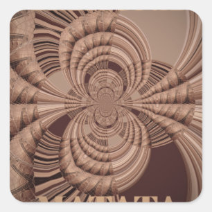 Earthy Hakuna Matata Art Print Square Sticker