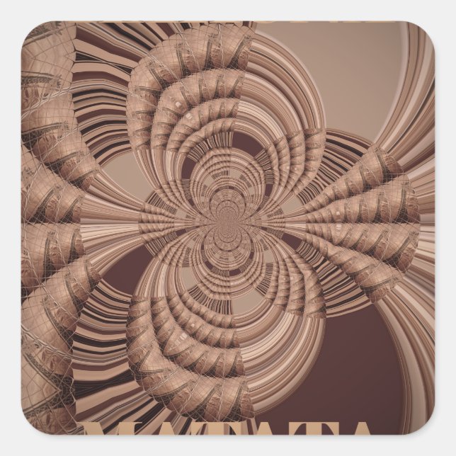 Earthy Hakuna Matata Art Print Square Sticker (Front)