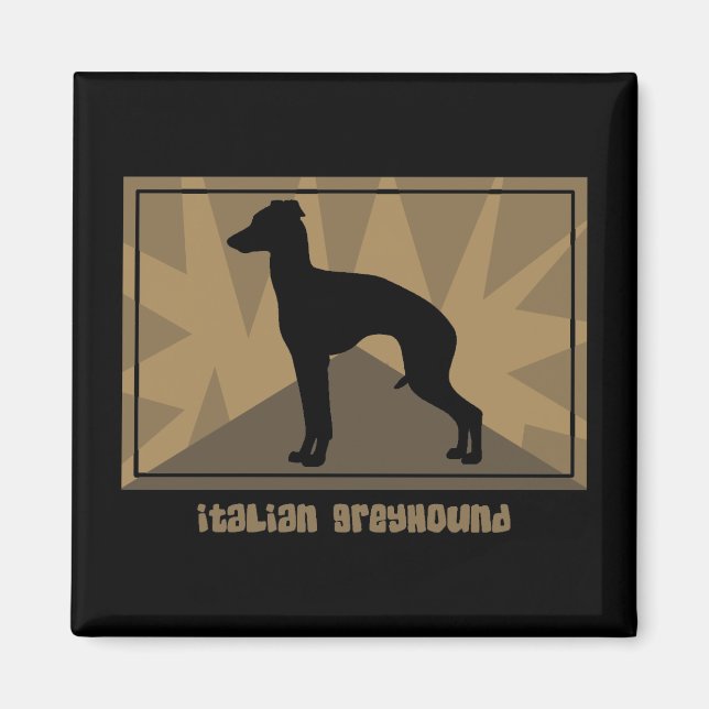 Earthy Italian Greyhound Magnet (Front)