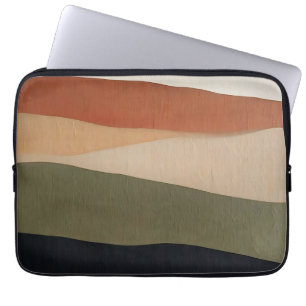 Earthy Layered Landscape Abstract Laptop Sleeve