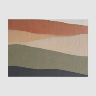 Earthy Layered Landscape Abstract Tissue Paper