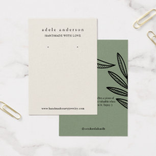 Earthy Leaf Jewellery Earring Display Card