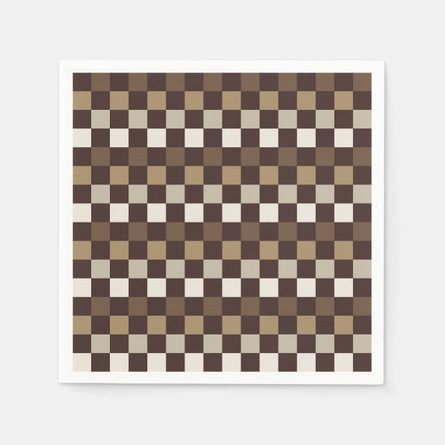 Earthy minerals checkerboard pattern napkin (Front)