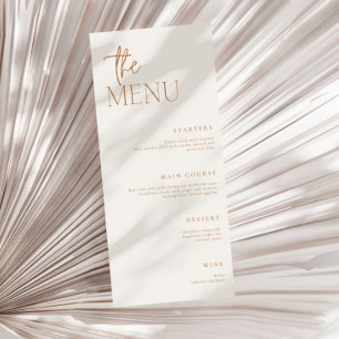 Earthy Minimal Menu