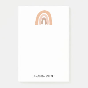Earthy Minimalist Rainbow Post-it Notes