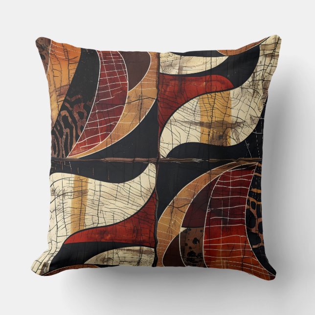 Earthy Modern Abstract Cushion (Front)