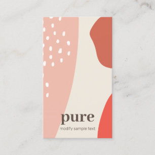 Earthy Modern Abstract Paint Art Shapes Business Card