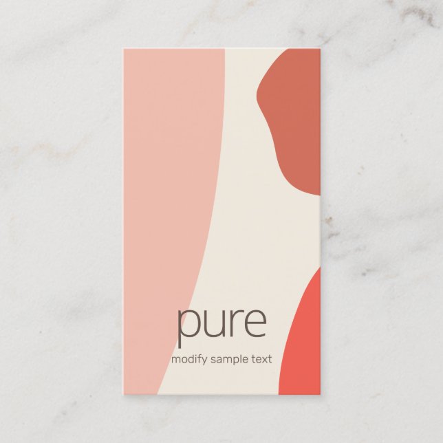 Earthy Modern Terracotta Abstract Shapes Business Card (Front)