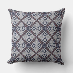 Earthy Mud Cloth Style Grey Cushion