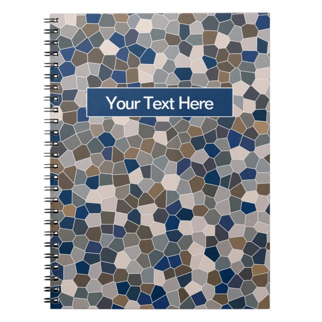 Earthy Multicolored Pattern Notebook (Front)