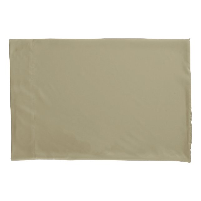 Earthy Natural Brown Solid Colour Pillowcase (Front)