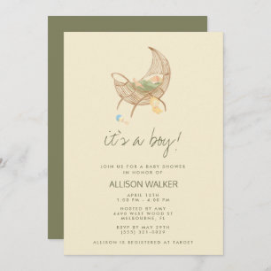 Earthy Neutral Baby Shower Invitation