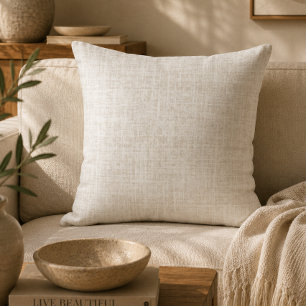 Earthy Organic Modern Accent Neutral beige  Cushion