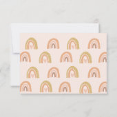 Earthy Pastel Rainbow Baby Shower Thank You Cards (Back)