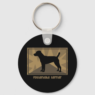 Earthy Patterdale Terrier Keychain