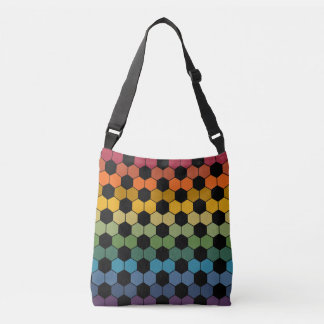 Earthy Rainbow Soccer ball print  Crossbody Bag