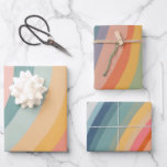 Earthy Retro Bold Wavy Stripe Colourful Modern Gif Wrapping Paper Sheet<br><div class="desc">Hope you like this hand made paper variety pack.  Check out my shop for lots more colours and patterns and let me know if you'd like something customised.</div>