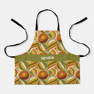 Earthy Retro Custom Pattern Apron