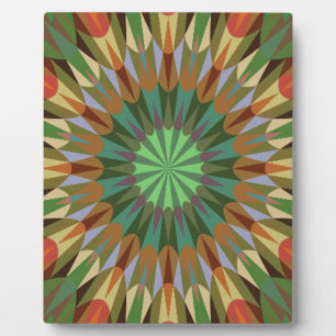 Earthy Retro Geometry Plaque