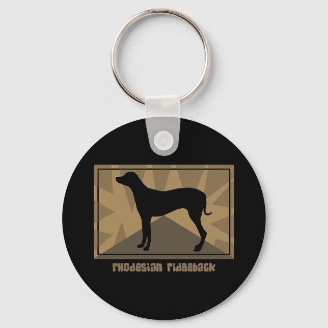 Earthy Rhodesian Ridgeback Keychain (Front)