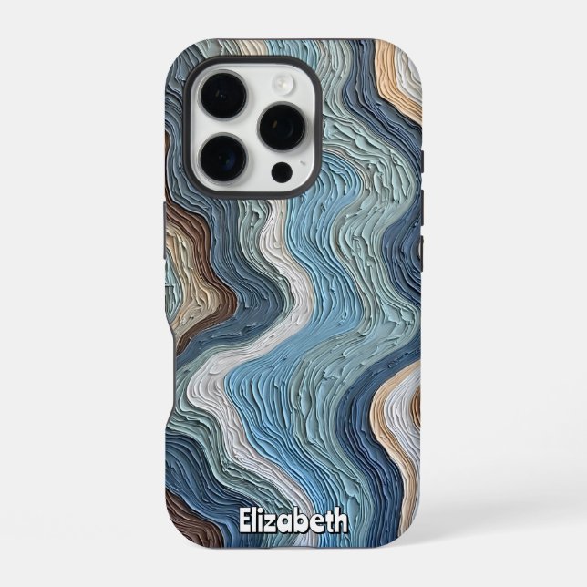Earthy Rhythmic Flow iPhone Case (Back)