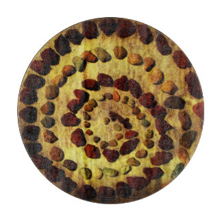 Earthy Rock Circle Cutting Board