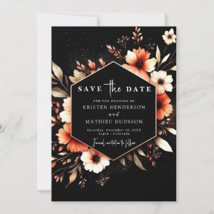 Earthy Romantic Terracotta Wedding Save The Date