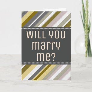 Earthy, Rustic "Will you marry me?" Card